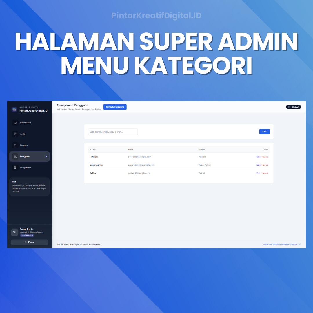 Galeri Aplikasi Arsip Digital Berbasis Web