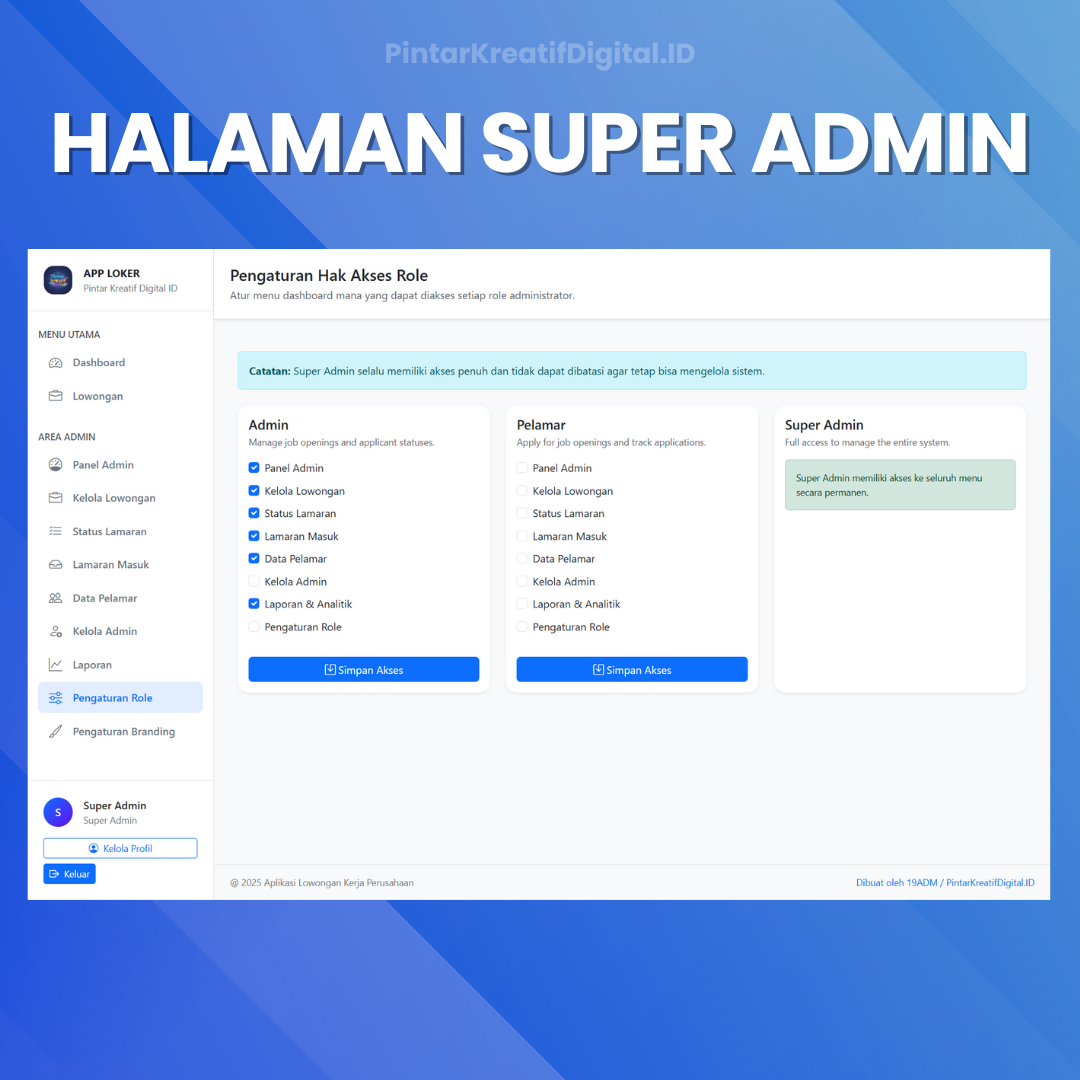 Galeri Aplikasi Lowongan Kerja Perusahaan Berbasis Web