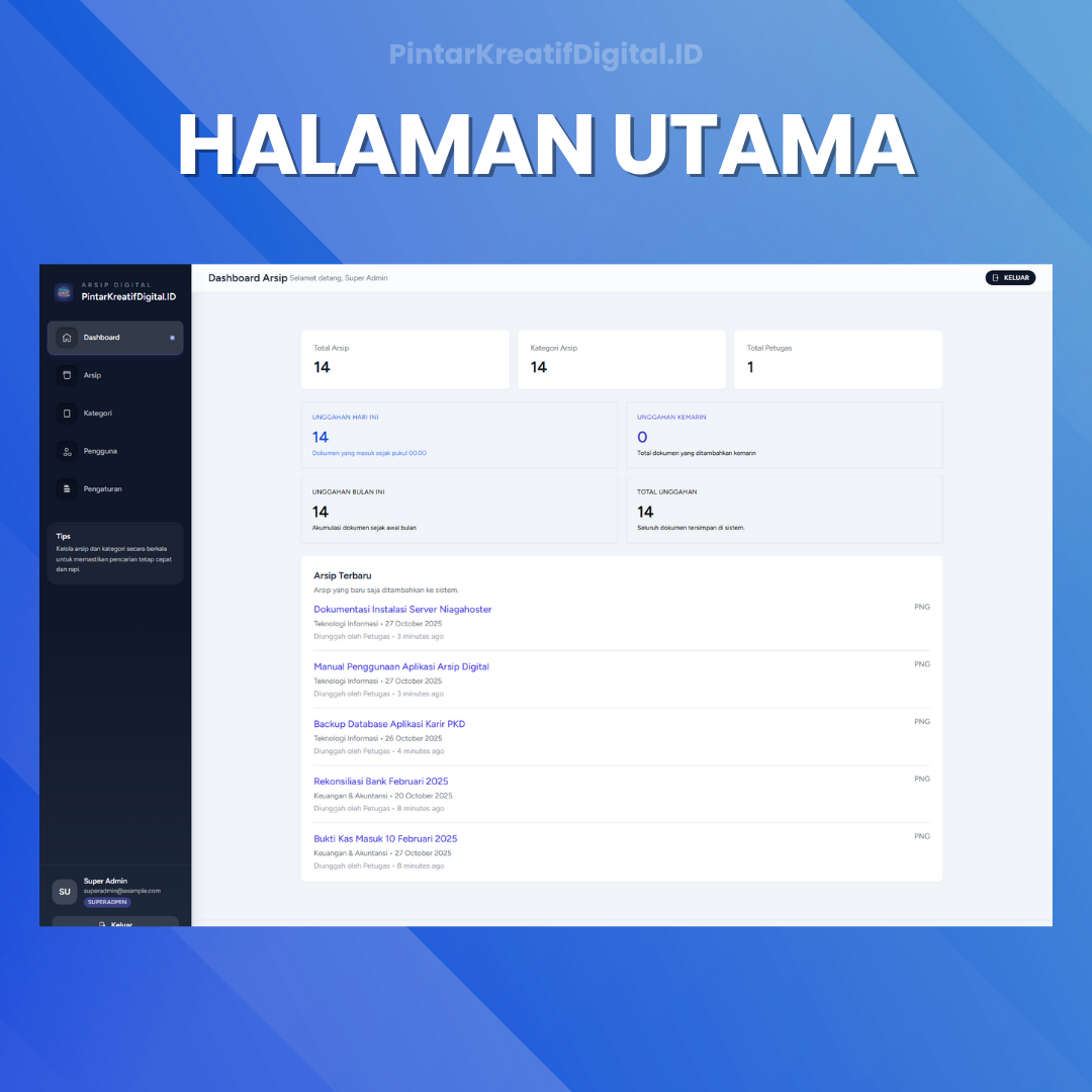 Galeri Aplikasi Arsip Digital Berbasis Web