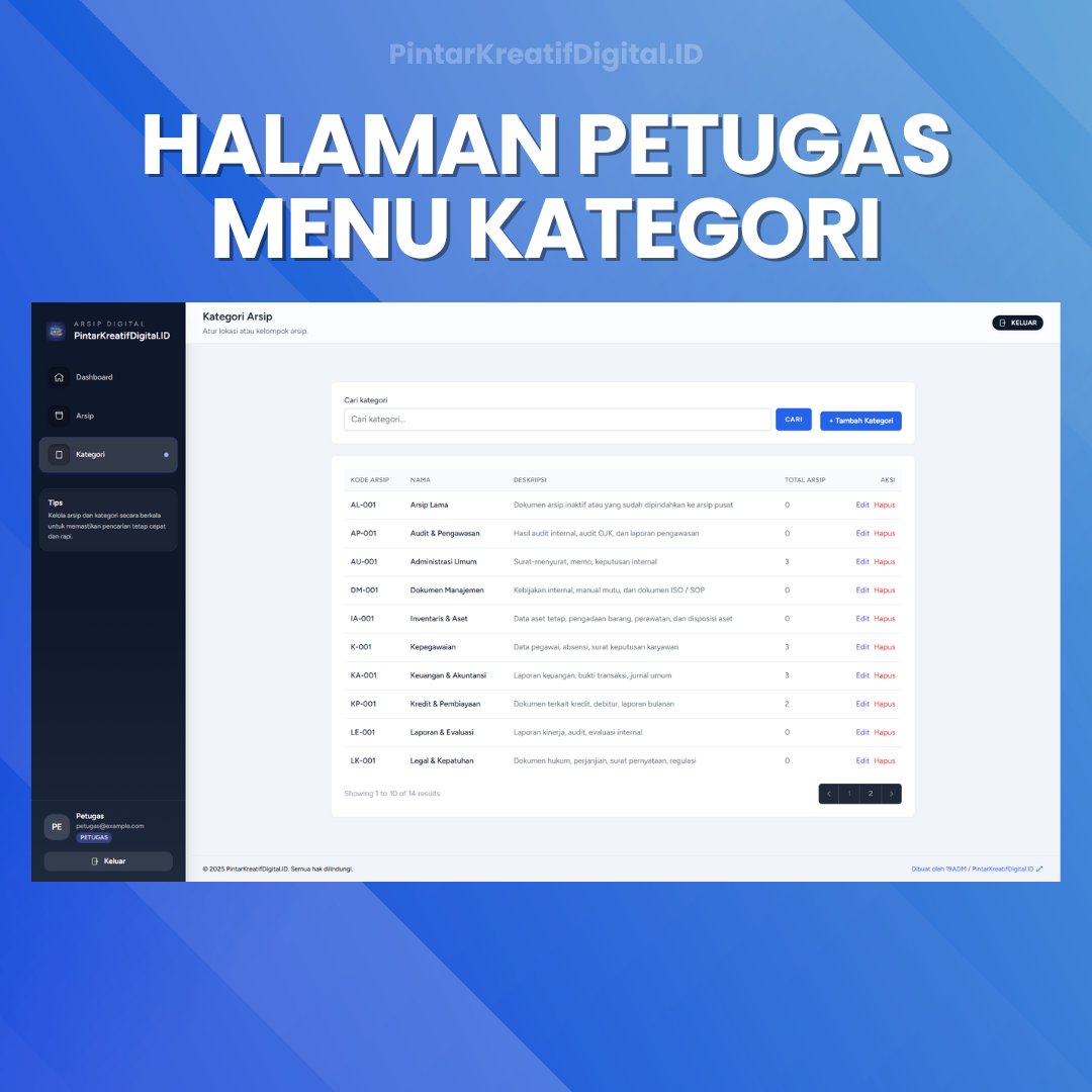 Galeri Aplikasi Surat Masuk Surat Keluar Berbasis Web Lengkap dengan Log Aktivitas