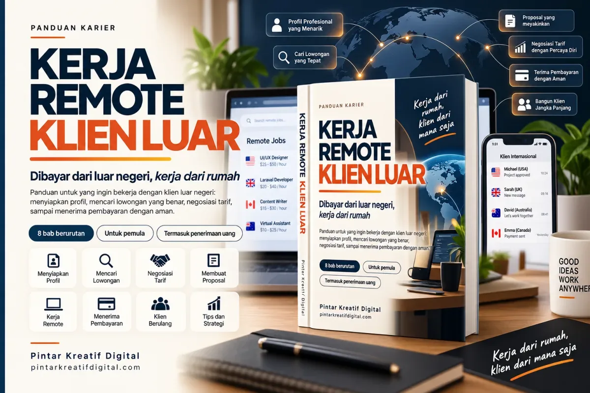 E-Book Kerja Remote Klien Luar: Panduan Praktis Mendapatkan Klien Internasional dari Rumah