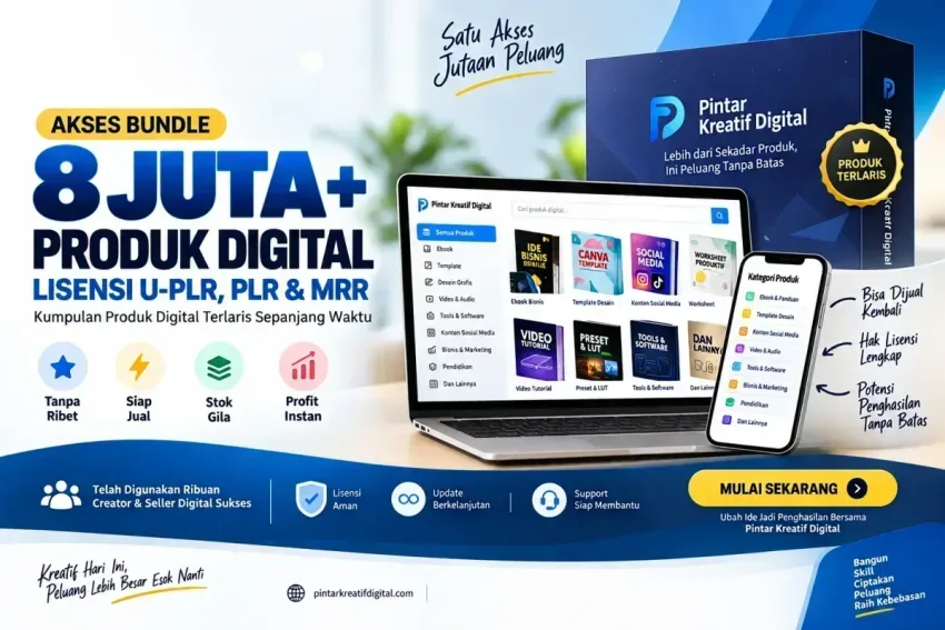 8 JUTA++ Produk Digital Berlisensi U-PLR, PLR & MRR untuk Dijual Kembali