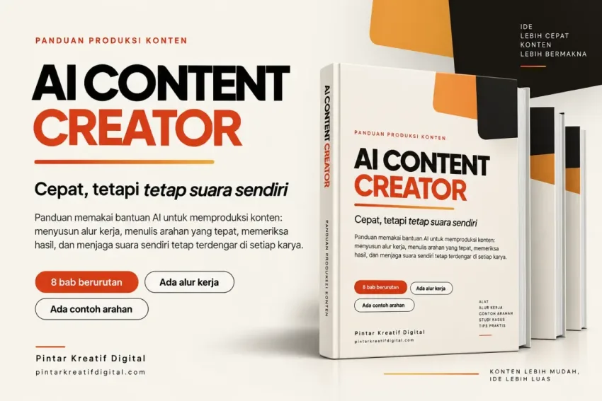 E-Book AI Content Creator: Panduan Praktis Membuat Konten dengan Bantuan AI Tanpa Kehilangan Gaya Sendiri